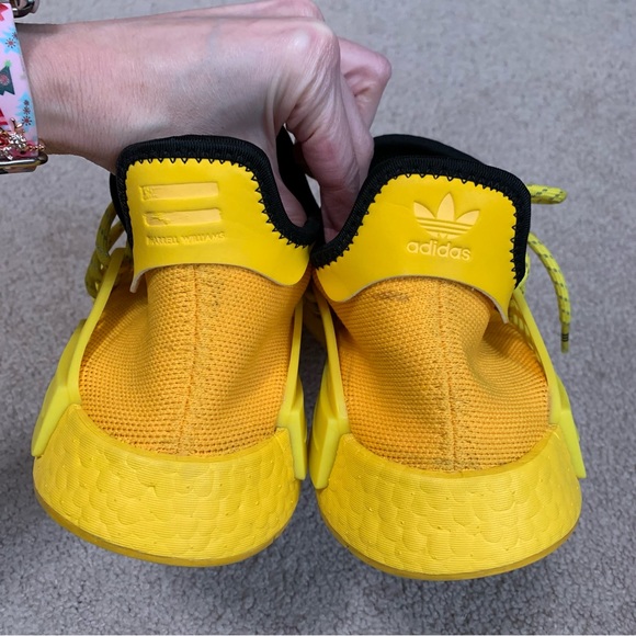 Size 11 Mens - adidas NMD Human Race x Pharrell Sneakers Yellow GY0091 - Picture 6 of 10